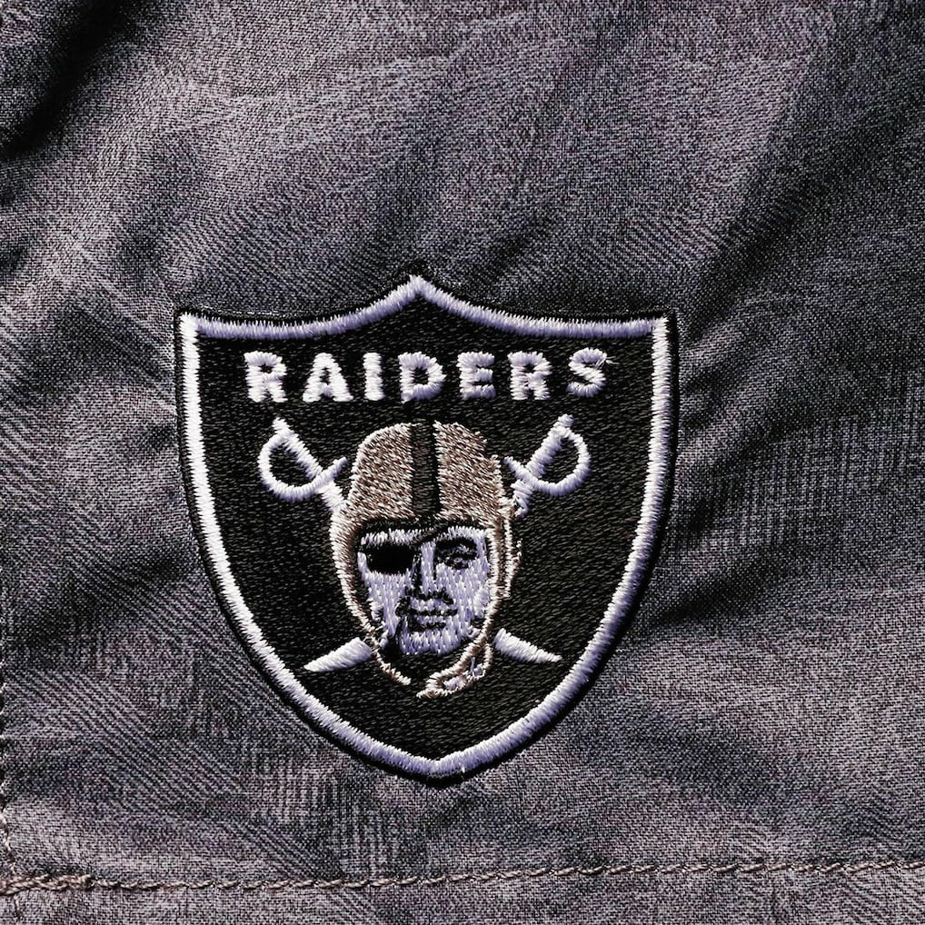 Las Vegas Raiders Naples Layered Leaves Swim Trunks - Black