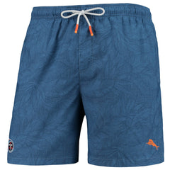 Tennessee Titans Naples Layered Leaves Swim Trunks - Navy