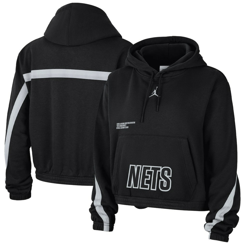 Brooklyn Nets Jordan Brand Women's Courtside Statement Edition Pullover Hoodie Black outlet