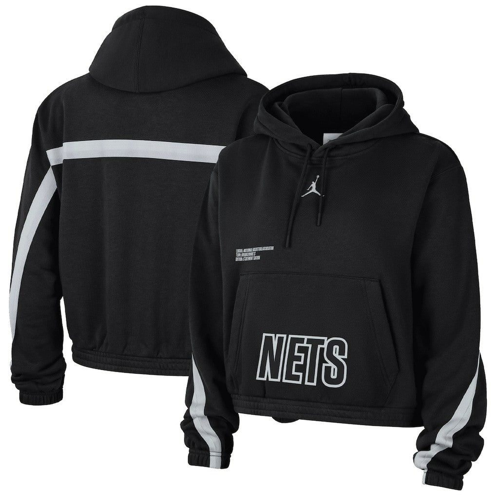 Brooklyn Nets Jordan Brand Women's Courtside Statement Edition Pullover Hoodie Black outlet