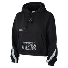 Brooklyn Nets Jordan Brand Women's Courtside Statement Edition Pullover Hoodie Black outlet