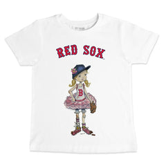 Boston Red Sox Tiny Turnip Youth Baseball Babes T-Shirt - White T-shirts