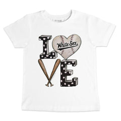 Chicago White Sox Tiny Turnip Youth Baseball Love T-Shirt - White T-shirts