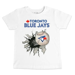 Toronto Blue Jays Tiny Turnip Youth Baseball Tear T-Shirt - White T-shirts
