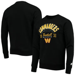 Washington Commanders Starter Pullover Sweatshirt - Black Pullover