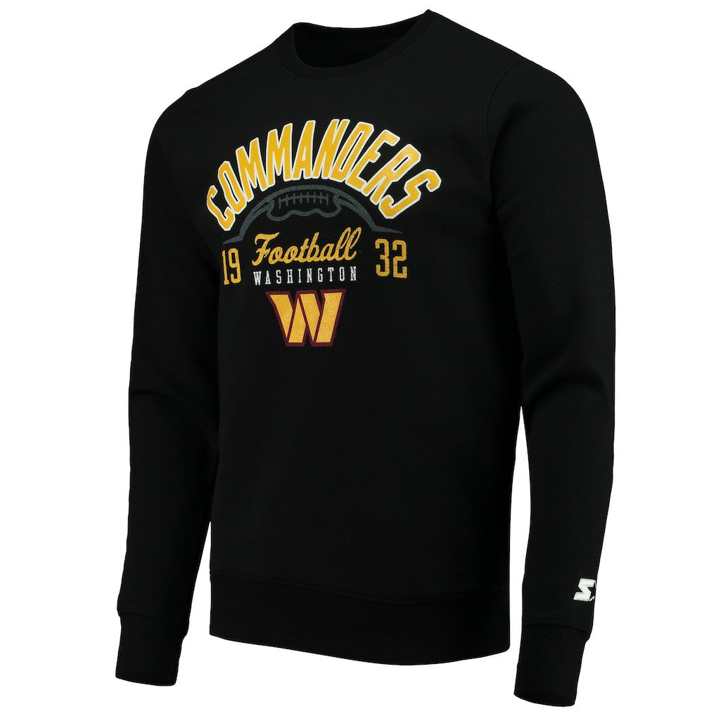 Washington Commanders Starter Pullover Sweatshirt - Black Pullover