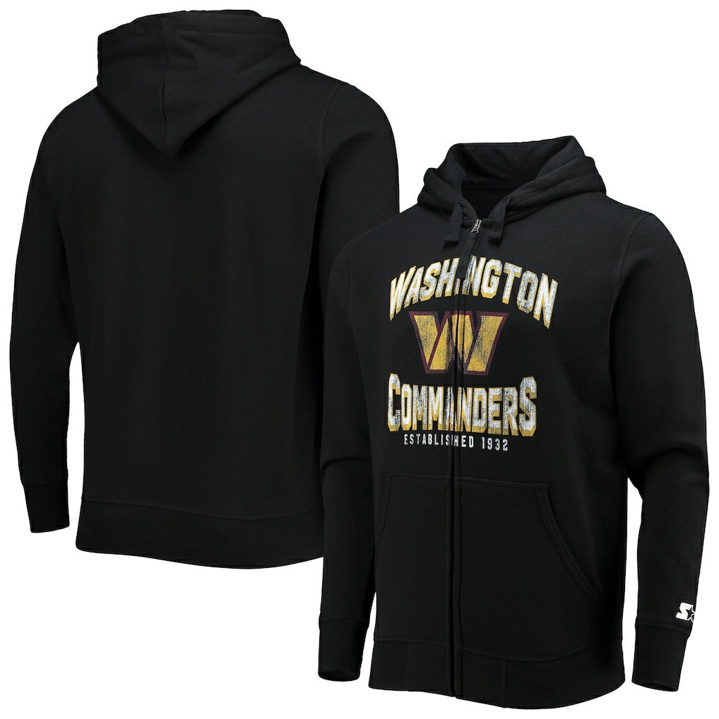 Washington Commanders Starter Post-Season Full-Zip Hoodie - Black Hoodies