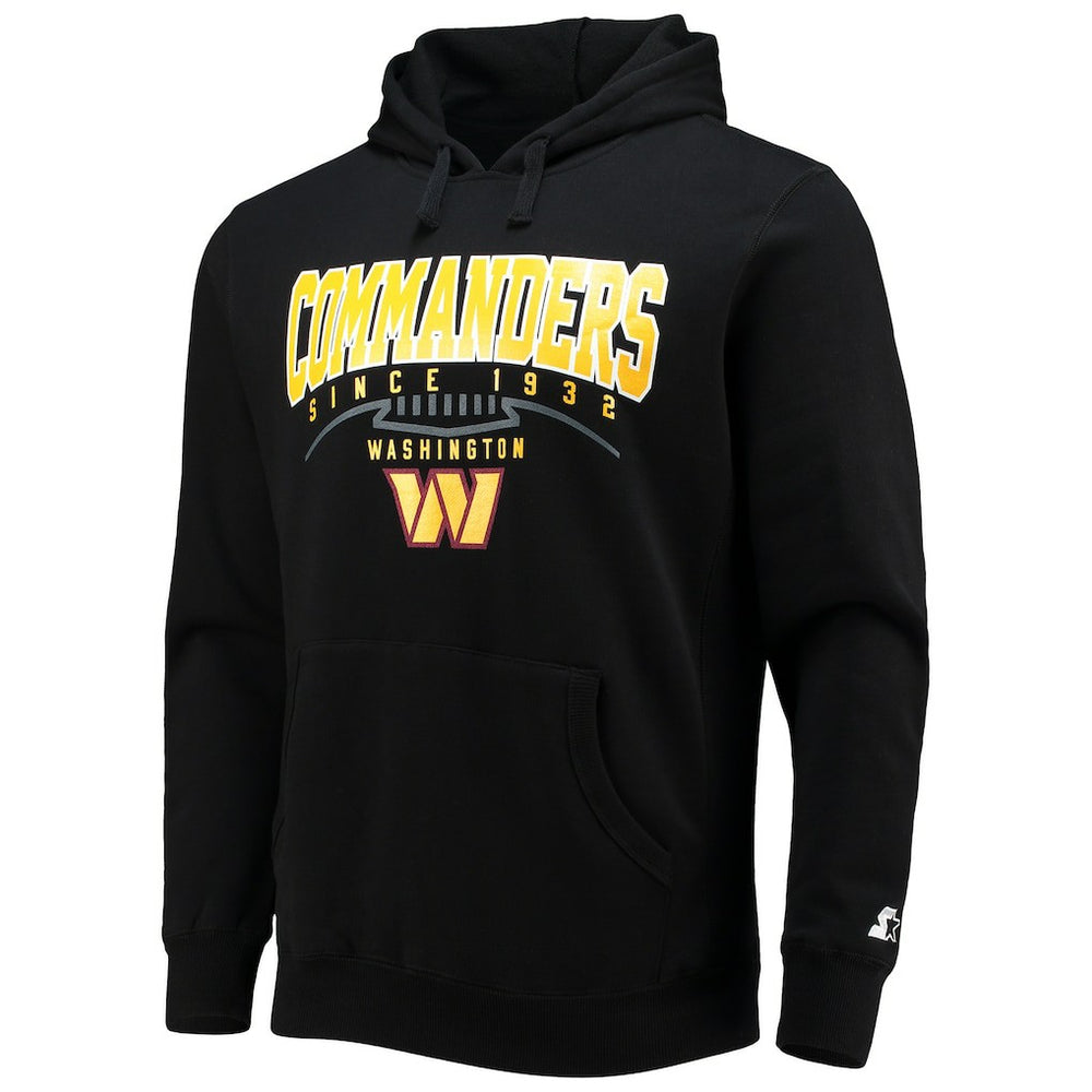 Washington Commanders Starter Premier Pullover Hoodie - Black Hoodies