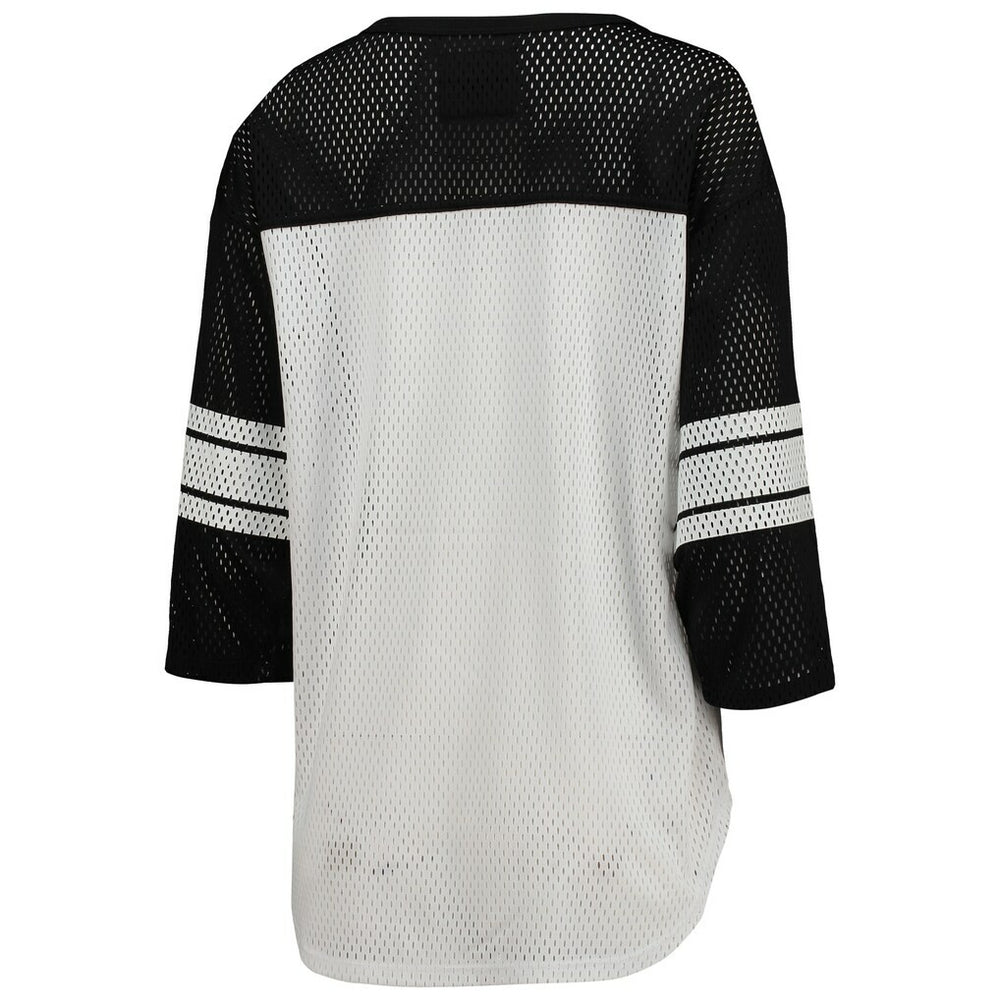 Washington Commanders G-III 4Her by Carl Banks Women's First Team 3/4-Sleeve Mesh T-Shirt - White/Black T-shirts