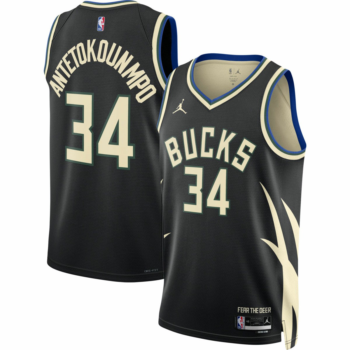 Giannis Antetokounmpo Milwaukee Bucks Jordan Brand Unisex Swingman Jersey Statement Edition Black outlet