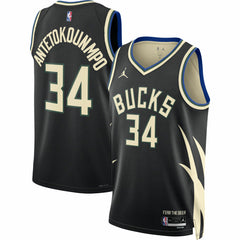 Giannis Antetokounmpo Milwaukee Bucks Jordan Brand Unisex Swingman Jersey Statement Edition Black outlet