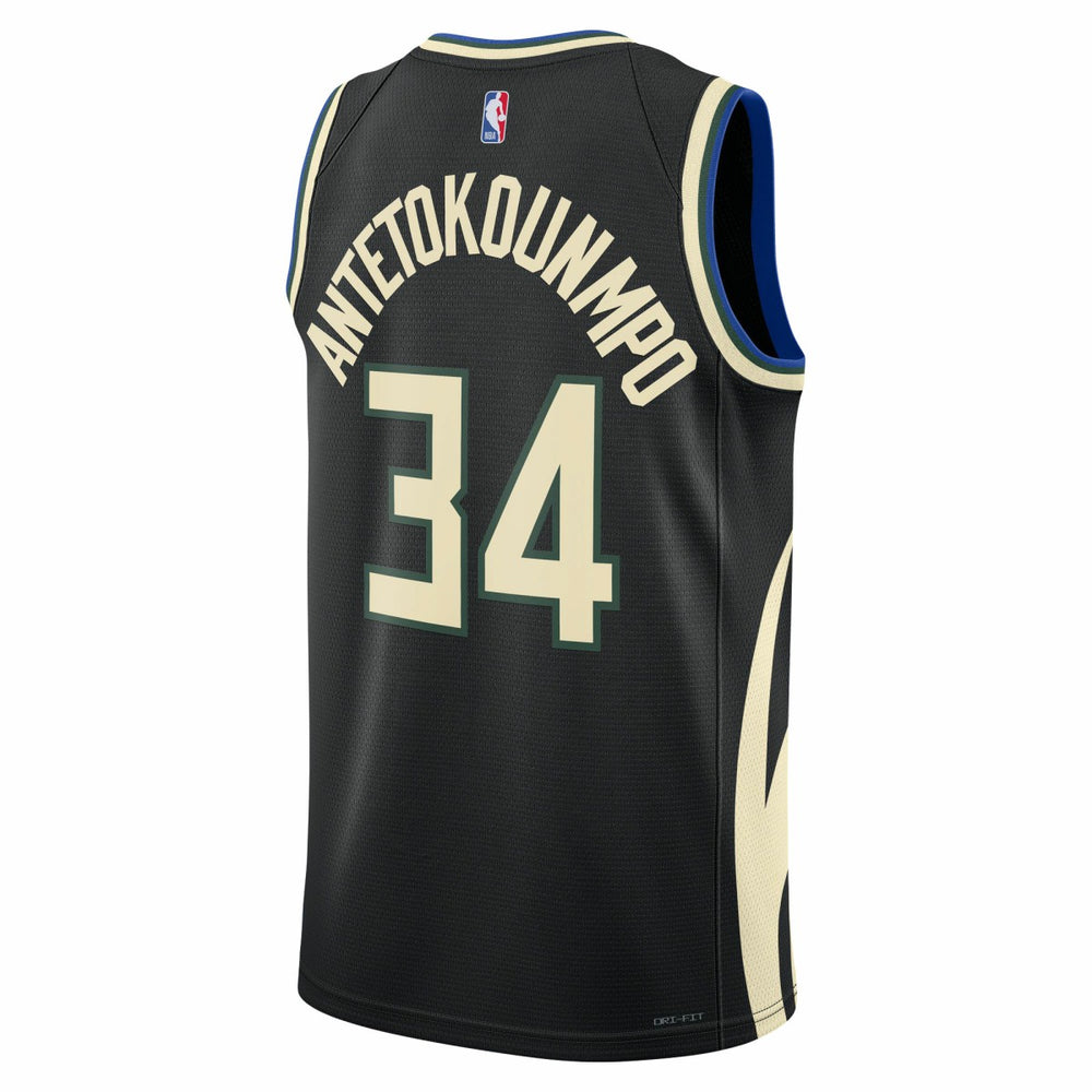Giannis Antetokounmpo Milwaukee Bucks Jordan Brand Unisex Swingman Jersey Statement Edition Black outlet