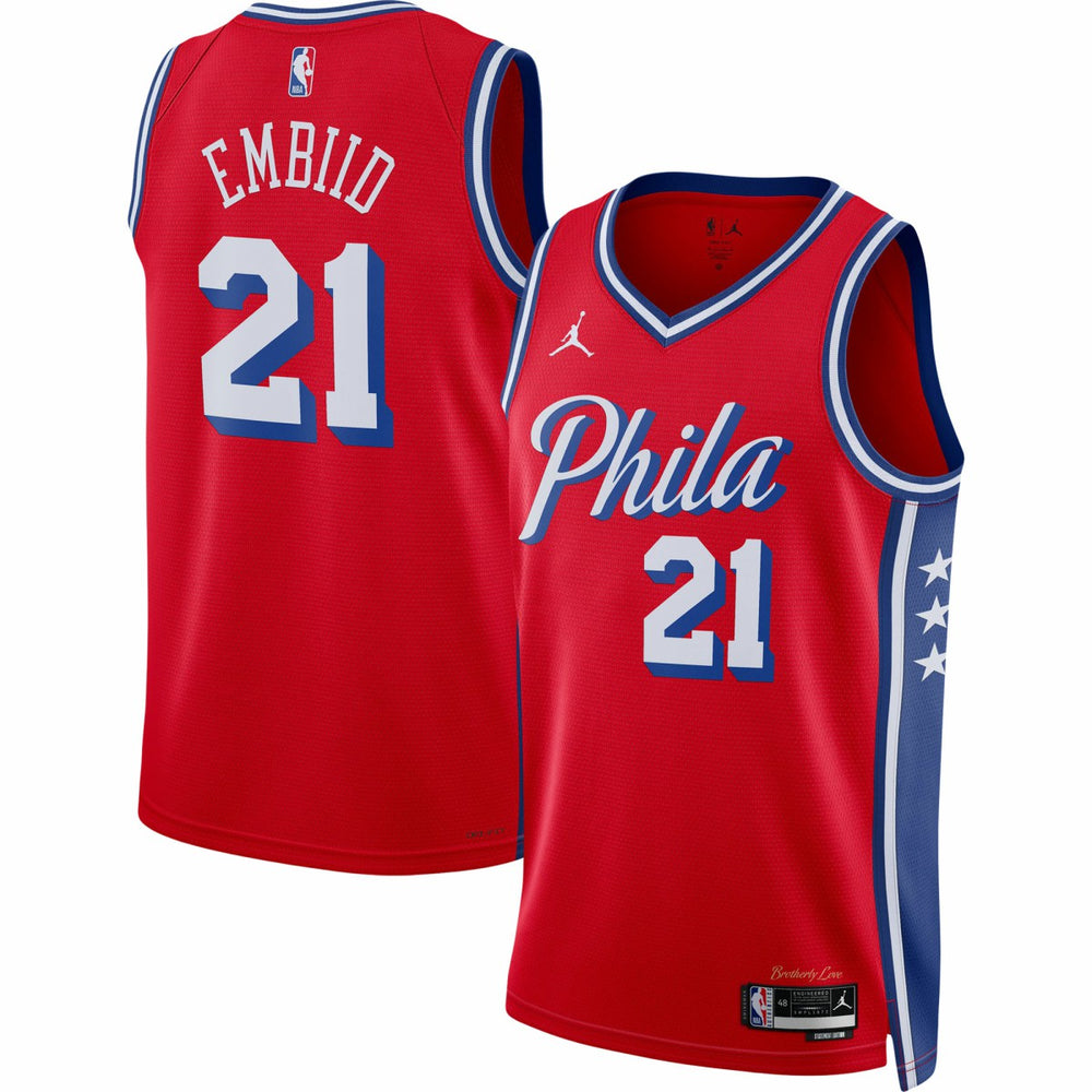 Joel Embiid Philadelphia 76ers Jordan Brand Unisex Swingman Jersey Statement Edition Red outlet