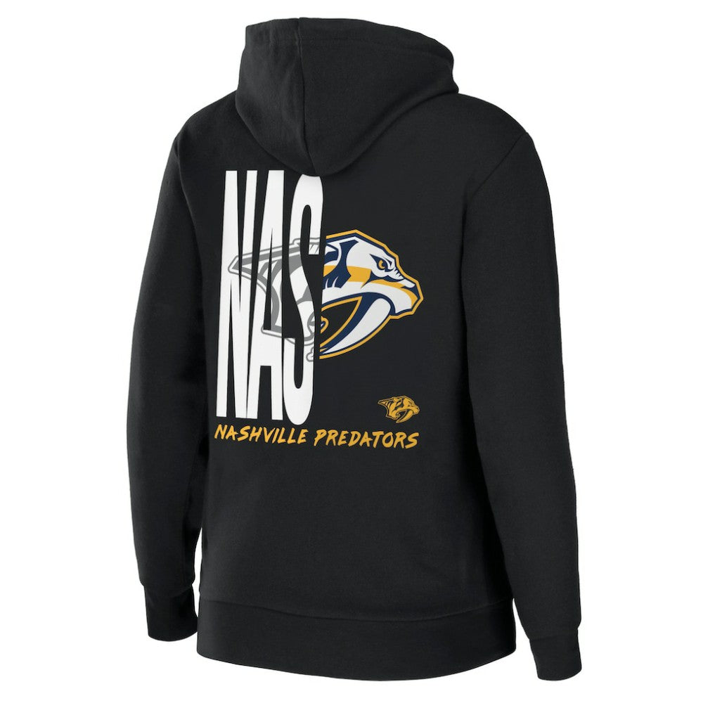 Nashville Predators WEAR by Erin Andrews Women's Sponge Fleece Full-Zip Hoodie - Black | US 4762604