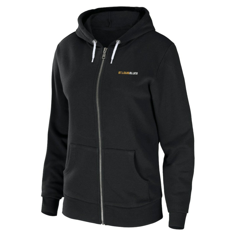 St. Louis Blues WEAR by Erin Andrews Women's Sponge Fleece Full-Zip Hoodie - Black | US 4762610