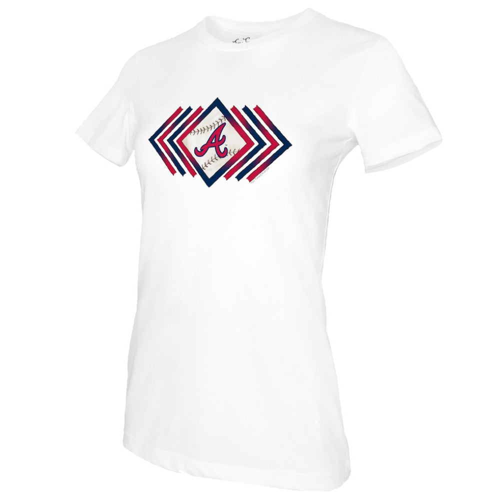 Atlanta Braves Tiny Turnip Women's Prism Arrows T-Shirt - White T-shirts
