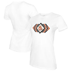 Baltimore Orioles Tiny Turnip Women's Prism Arrows T-Shirt - White T-shirts