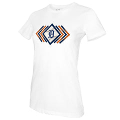 Detroit Tigers Tiny Turnip Women's Prism Arrows T-Shirt - White T-shirts