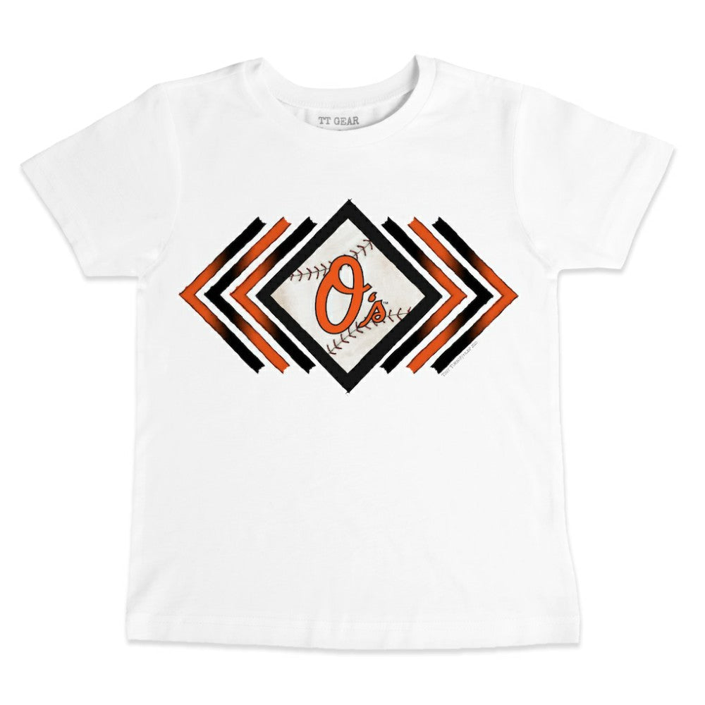 Baltimore Orioles Tiny Turnip Youth Prism Arrows T-Shirt - White T-shirts