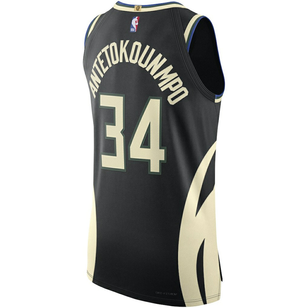 Giannis Antetokounmpo Milwaukee Bucks Jordan Brand Authentic Player Jersey Statement Edition Black