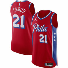 Joel Embiid Philadelphia 76ers Jordan Brand Authentic Player Jersey Statement Edition Red outlet