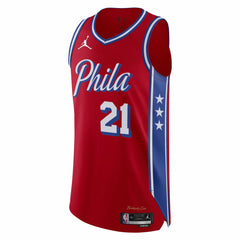 Joel Embiid Philadelphia 76ers Jordan Brand Authentic Player Jersey Statement Edition Red outlet