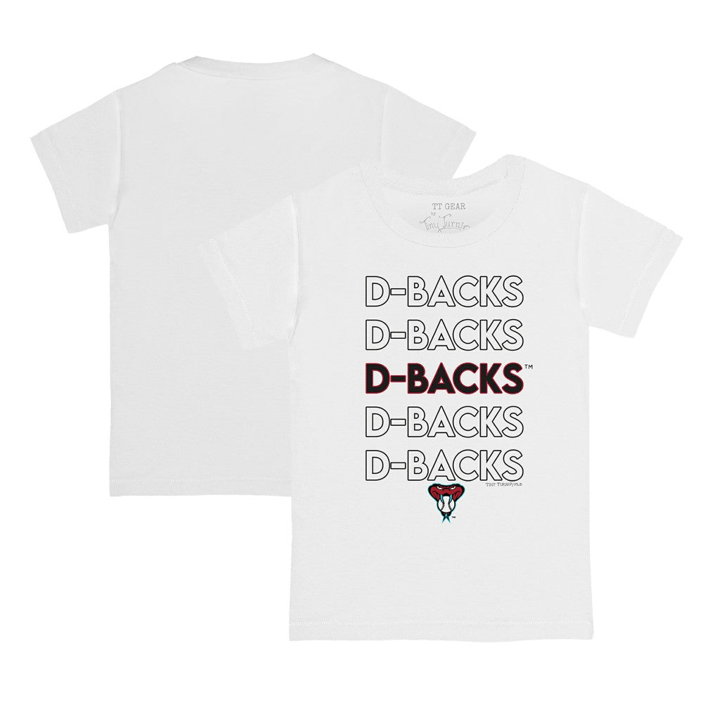 Arizona Diamondbacks Tiny Turnip Youth Stacked T-Shirt - White T-shirts