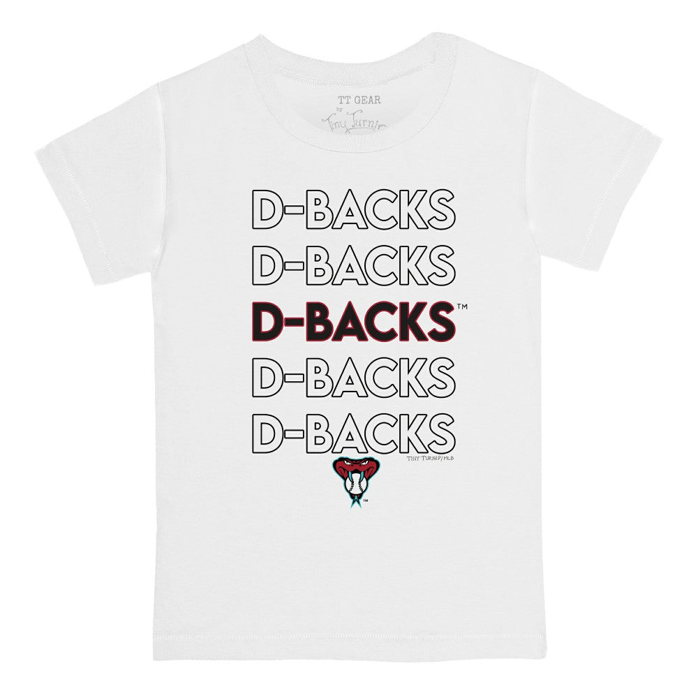 Arizona Diamondbacks Tiny Turnip Youth Stacked T-Shirt - White T-shirts