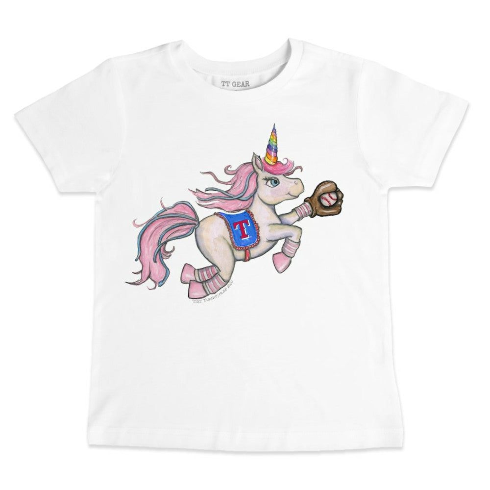 Texas Rangers Tiny Turnip Youth Unicorn T-Shirt - White T-shirts