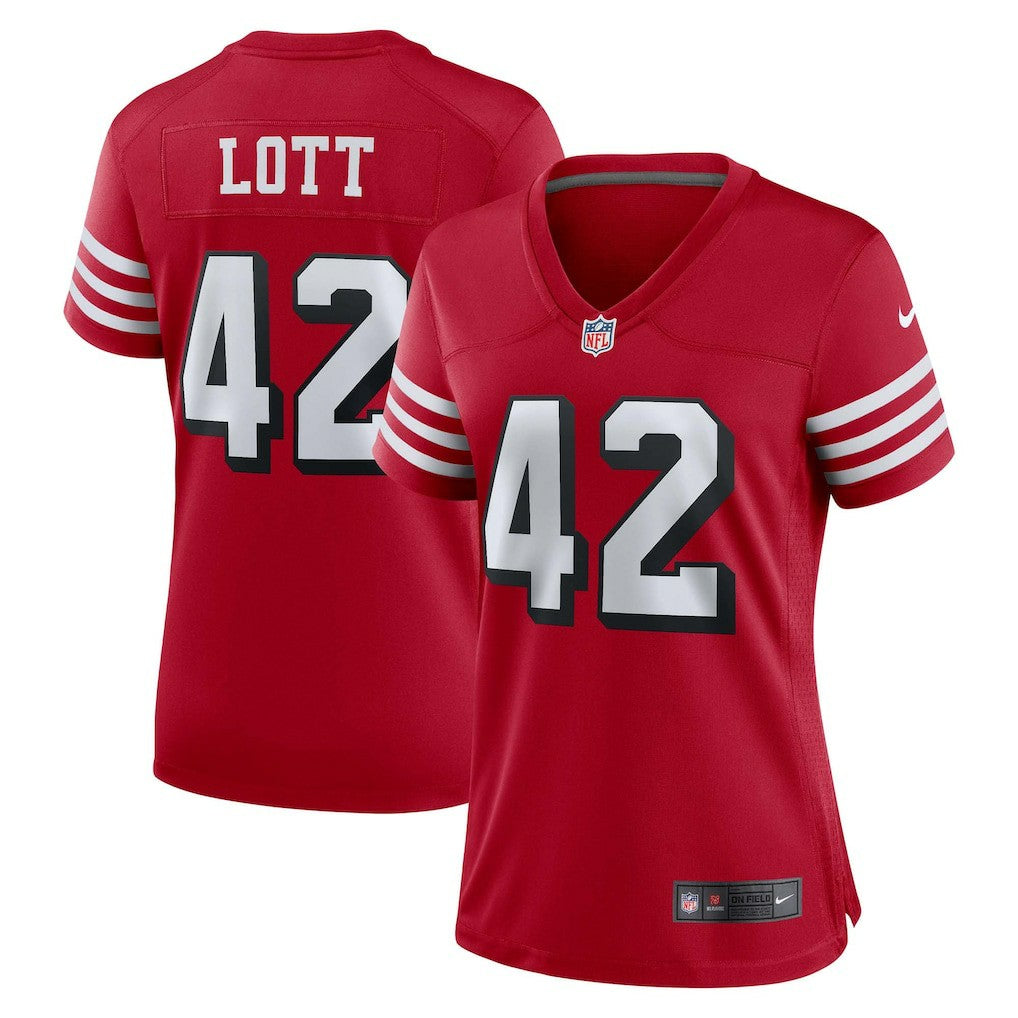 Ronnie Lott San Francisco 49ers Women's Alternate Game Jersey - Scarlet Jerseys
