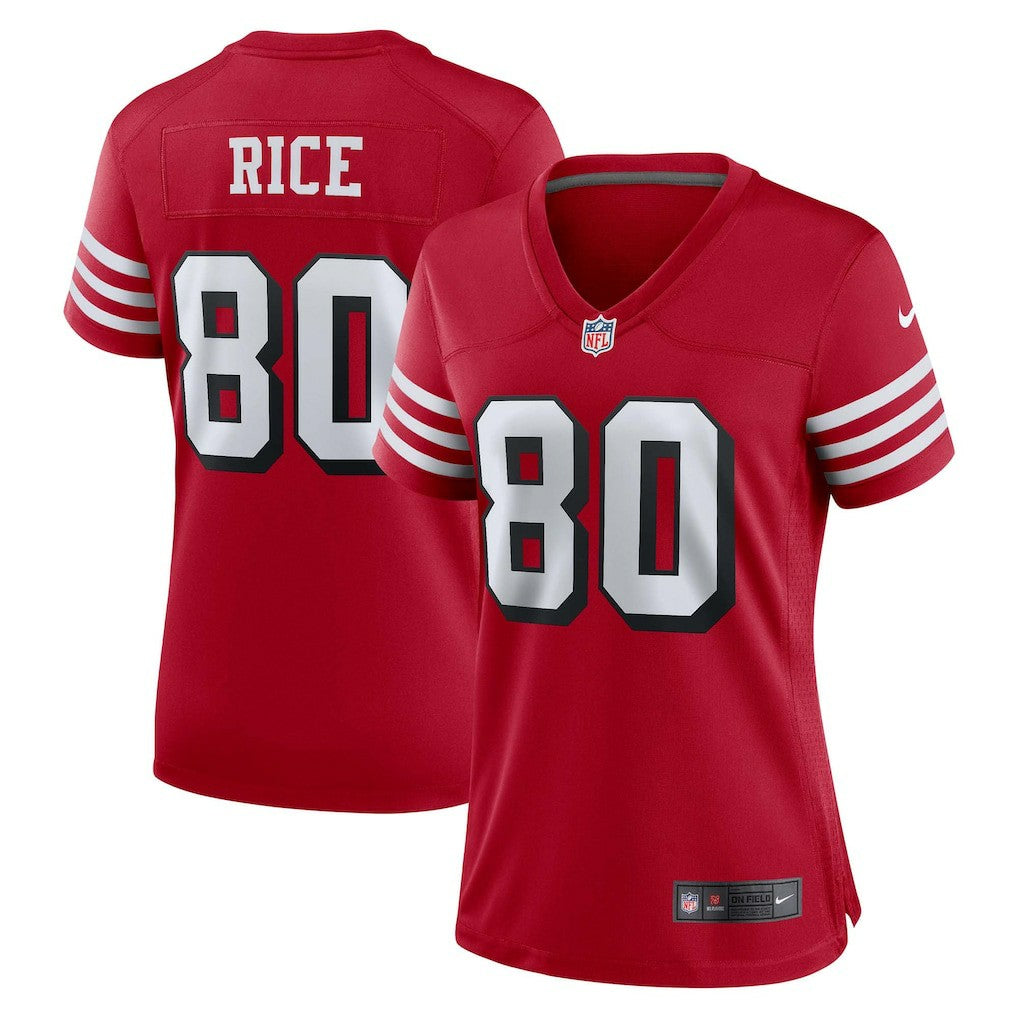 Jerry Rice San Francisco 49ers Women's Alternate Game Jersey - Scarlet Jerseys