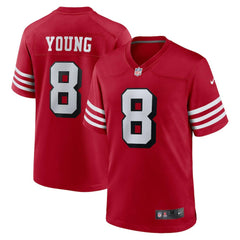 Steve Young San Francisco 49ers Retired Player Alternate Game Jersey - Scarlet Jerseys