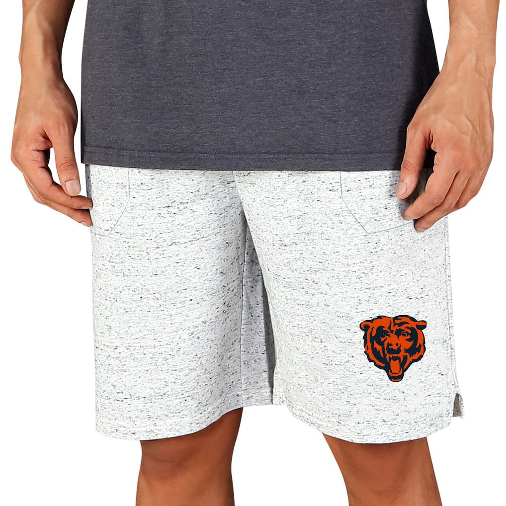 Chicago Bears Concepts Sport Throttle Knit Jam Shorts - White/Charcoal Shorts