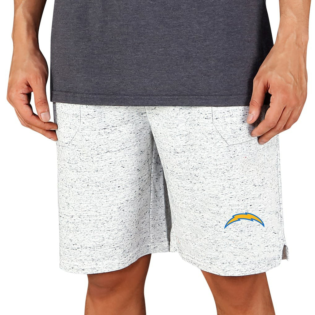 Los Angeles Chargers Concepts Sport Throttle Knit Jam Shorts - White/Charcoal Shorts