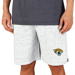Jacksonville Jaguars Concepts Sport Throttle Knit Jam Shorts - White/Charcoal Shorts