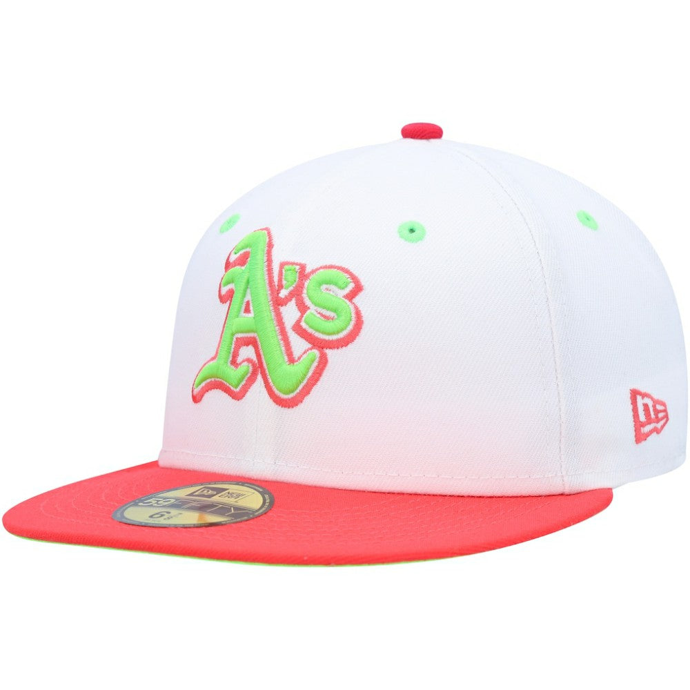 Athletics New Era 40th Anniversary Strawberry Lolli 59FIFTY Fitted Hat - White/Coral Hats