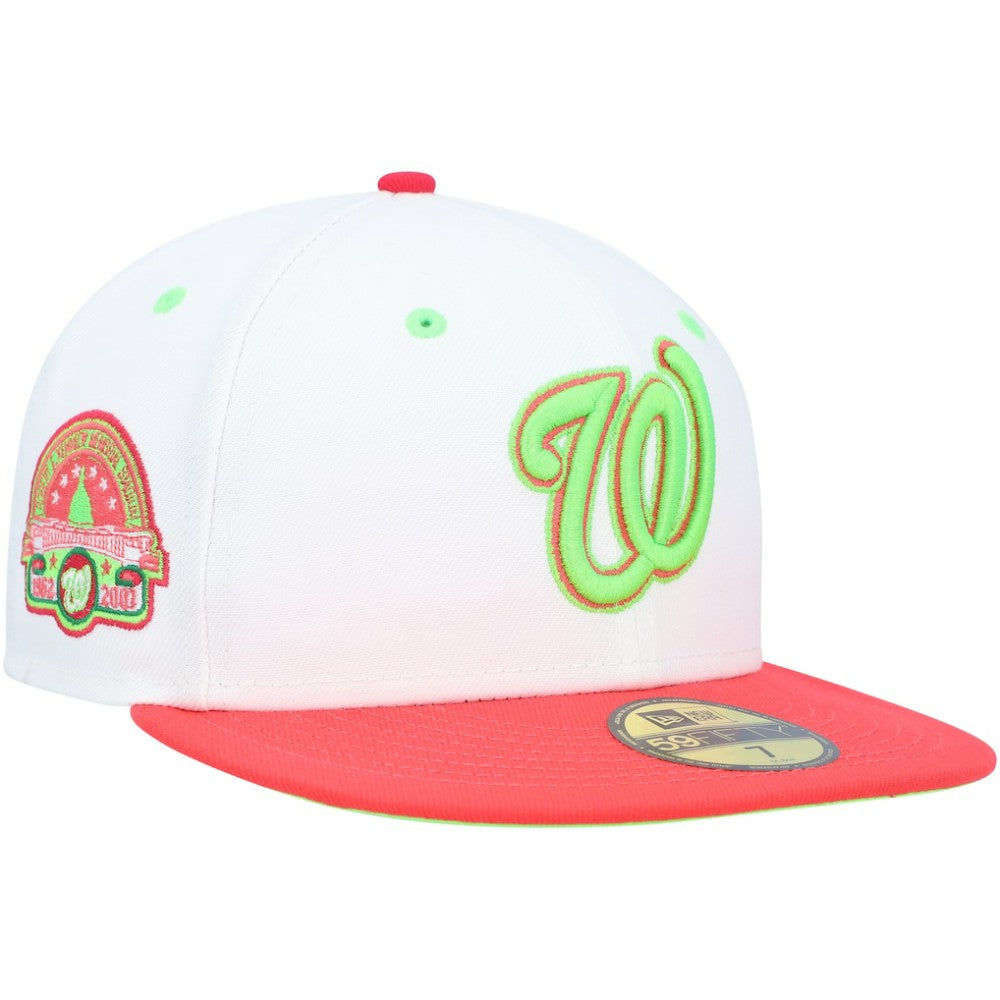 Washington Nationals New Era  Robert F. Kennedy Memorial Stadium Strawberry Lolli 59FIFTY Fitted Hat - White/Coral Hats