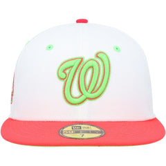 Washington Nationals New Era  Robert F. Kennedy Memorial Stadium Strawberry Lolli 59FIFTY Fitted Hat - White/Coral Hats