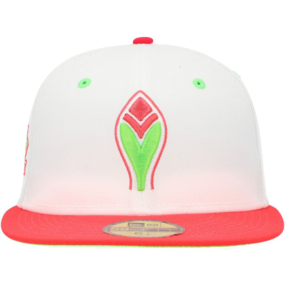 Atlanta Braves New Era 150th Anniversary Strawberry Lolli 59FIFTY Fitted Hat - White/Coral Hats
