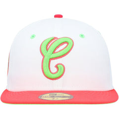 Chicago White Sox New Era Cooperstown Collection Comiskey Park 75th Anniversary Strawberry Lolli 59FIFTY Fitted Hat - White/Coral Hats