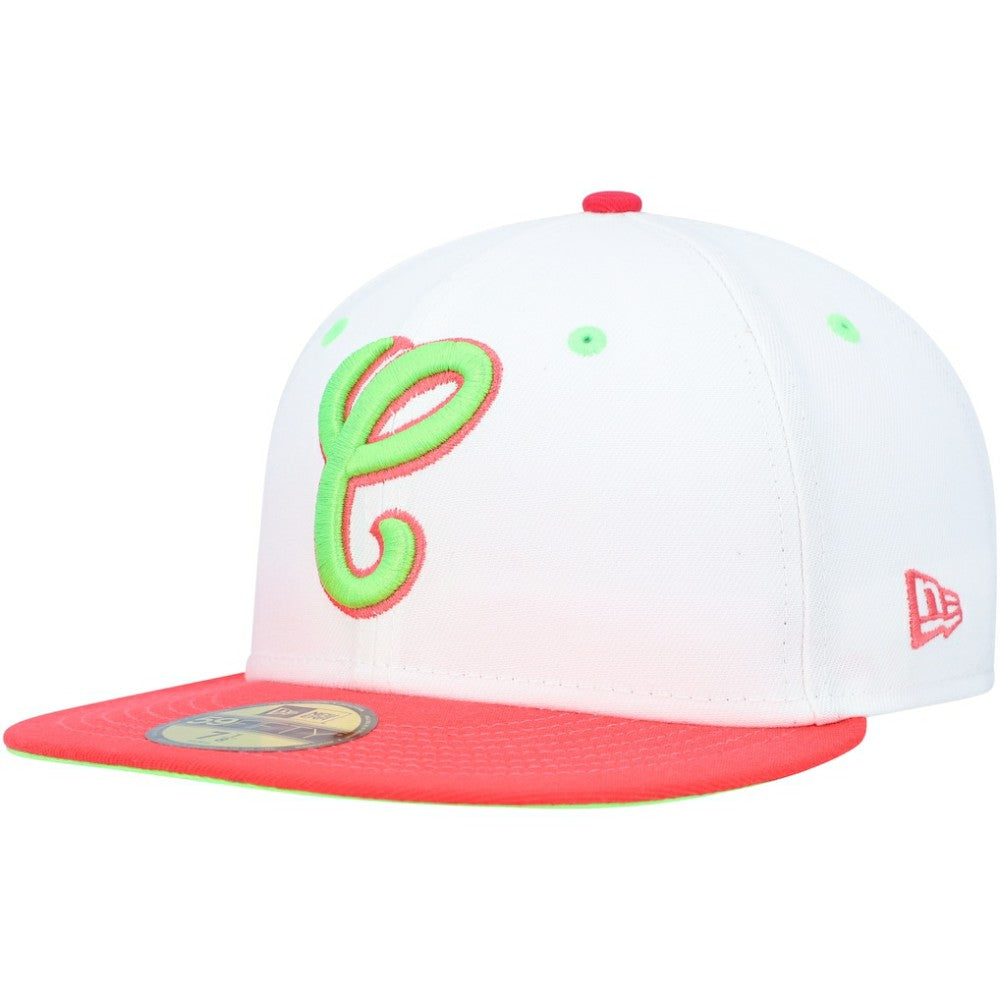 Chicago White Sox New Era Cooperstown Collection Comiskey Park 75th Anniversary Strawberry Lolli 59FIFTY Fitted Hat - White/Coral Hats