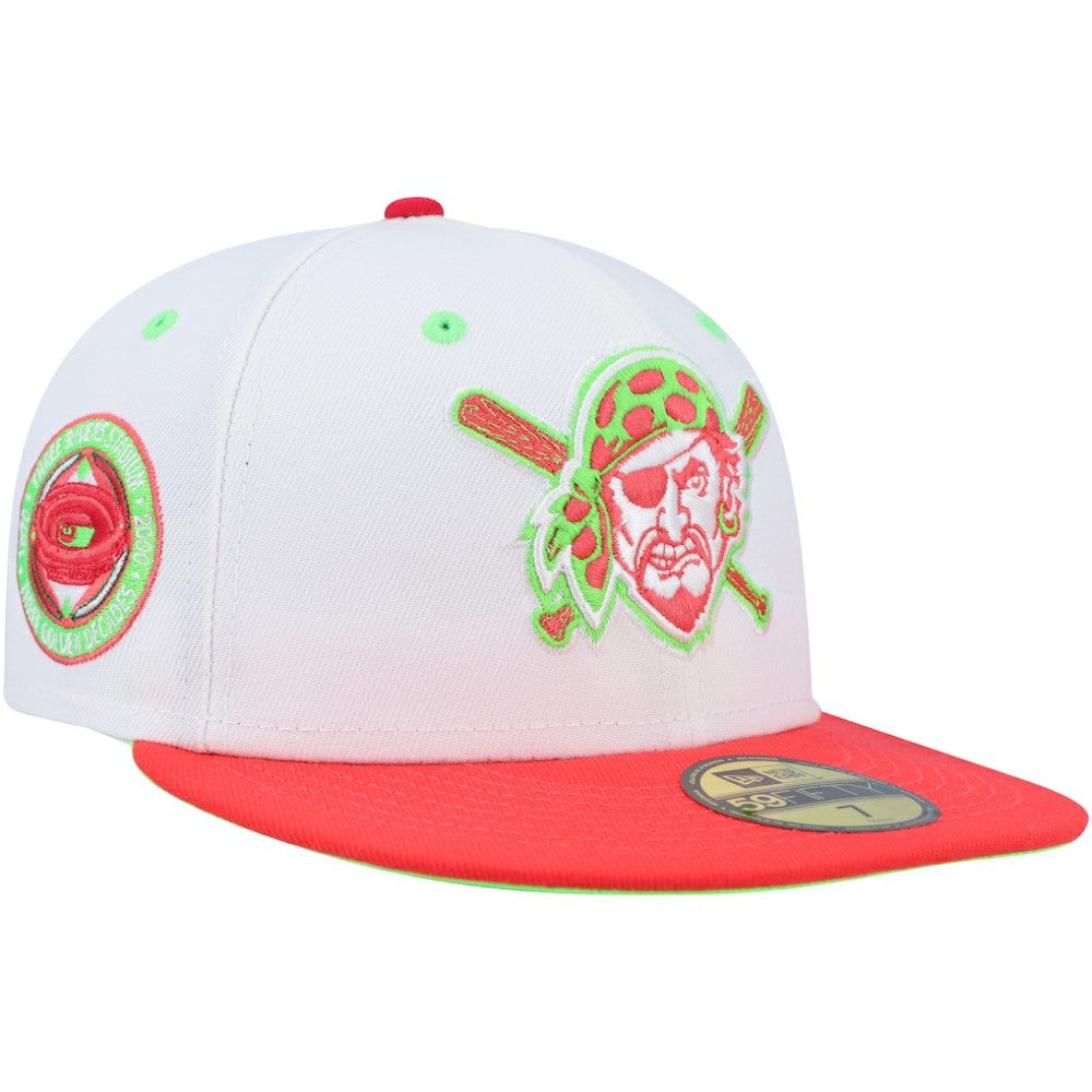 Pittsburgh Pirates New Era Three Rivers Stadium 30th Anniversary Strawberry Lolli 59FIFTY Fitted Hat - White/Coral Hats