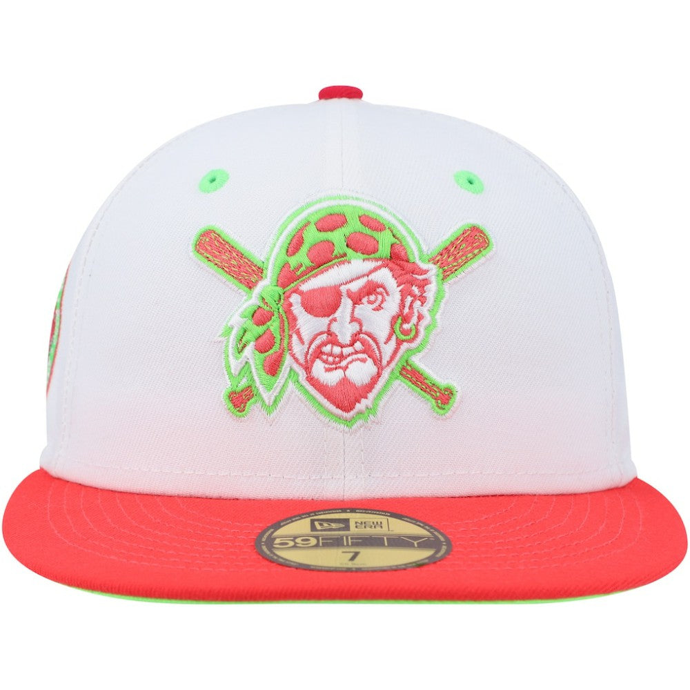 Pittsburgh Pirates New Era Three Rivers Stadium 30th Anniversary Strawberry Lolli 59FIFTY Fitted Hat - White/Coral Hats