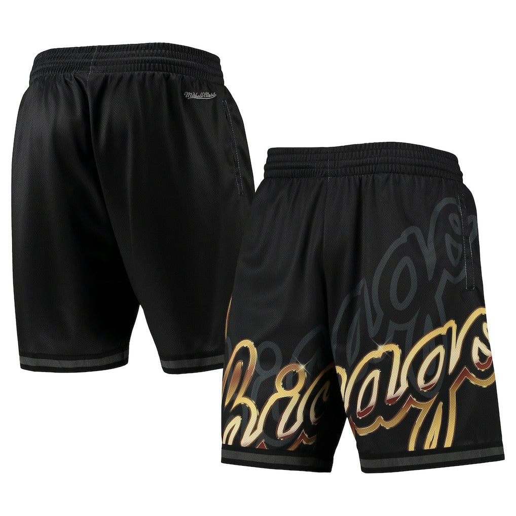 Chicago Bulls Big Face 4.0 Fashion Shorts Black - Mitchell & Ness