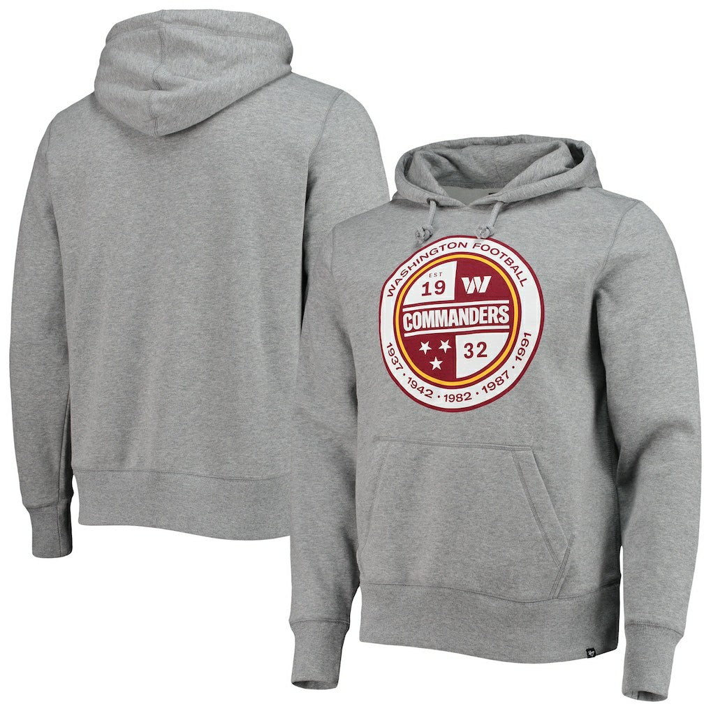 Washington Commanders '47 Imprint Headline Pullover Hoodie - Gray Hoodies
