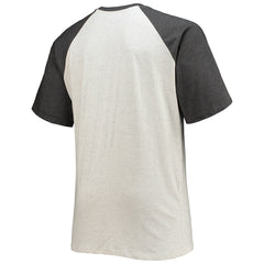 Washington Commanders Big & Tall Wordmark Raglan T-Shirt - Oatmeal/Heathered Charcoal T-shirts