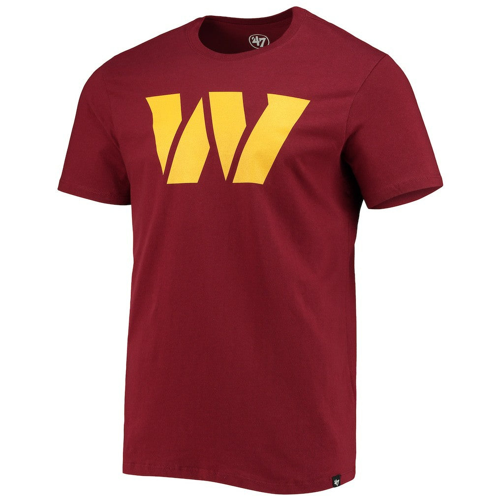 Washington Commanders '47 Logo Imprint Super Rival T-Shirt - Burgundy T-shirts