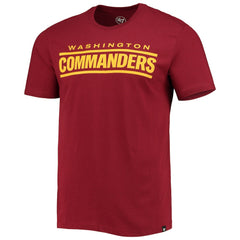 Washington Commanders '47 Wordmark Imprint Super Rival T-Shirt - Burgundy T-shirts