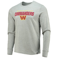 Washington Commanders '47 Traction Super Rival Long Sleeve T-Shirt - Heathered Gray T-shirts