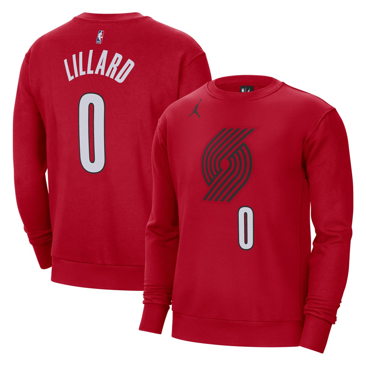 Damian Lillard Portland Trail Blazers Jordan Brand Statement Name & Number Pullover Sweatshirt Red